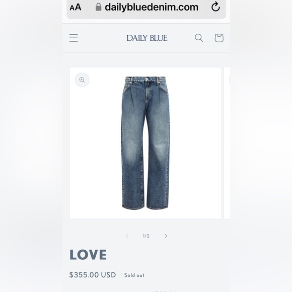 Daily Blue Denim Love Jeans in Storm Wash Japanese Rigid Size 30 NEW AG Jeans - Picture 2 of 16